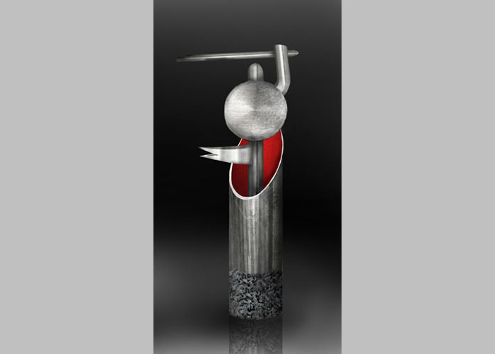 1 / 22 - projekt statuetki SYRENKA - metal