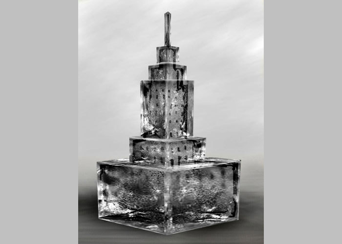 2 / 22 - projekt statuetki PKiN - żywica