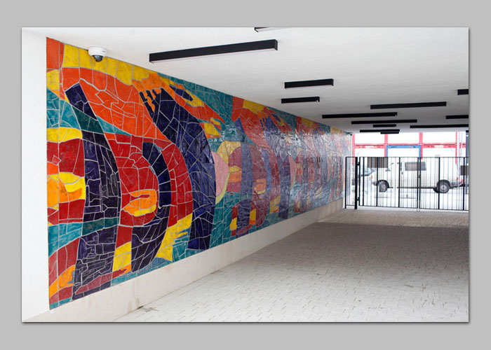 38 / 57 - mozaika ARTYSTYCZNY ŻOLIBORZ - KOLONIA PIWOWARSKICH realizacja D.Brodowska wraz z T.Znosko