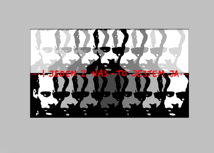 4 / 57 - projekt muralu I JEDEN Z NAS TO JESTEM JA K.K.Baczyński