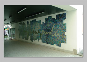 mozaika ARTYSTYCZNY ŻOLIBORZ - KOLONIA J.MIERZEJEWSKIEGO realizacja D.Brodowska wraz z T.Znosko