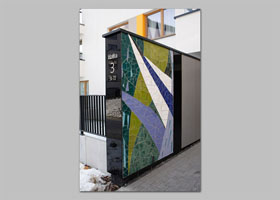 mozaika ARTYSTYCZNY ŻOLIBORZ - KOLONIA PIWOWARSKICH realizacja D.Brodowska wraz z T.Znosko